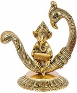 Metal Ganesha on Half Moon