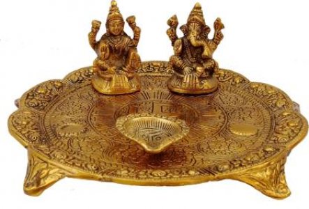 Metal Puja Thali/ Festival Gift/ Handcrafted Product