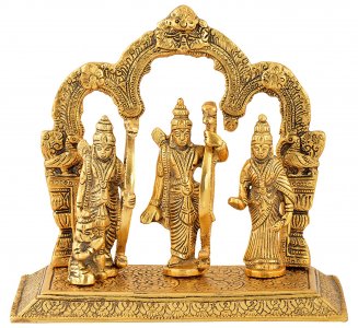 Metal idol of Ram Laxman Sita Hanuman/Metal Ram Darbar/ Corporate Gift