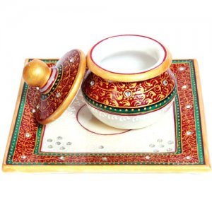 Marble Tray & Container/Handcrafted Product/Kitchen Decor