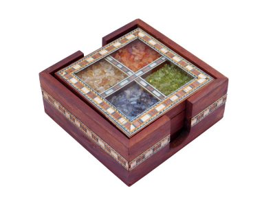 Gemstone Tea Coasters/Corporate GIfts/Handcrafted Item