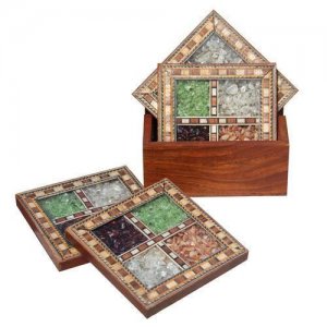 Unique Gemstone Tea-Coasters/Handicrafted/Corporate Gifts