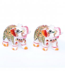 Marble Elephant pair/ Home Decor/ Corporate Gift