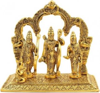 Metal idol of Ram Laxman Sita Hanuman/Metal Ram Darbar/ Handcrafted Product/ Festival Gifts