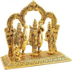 Metal idol of Ram Laxman Sita Hanuman/Metal Ram Darbar/ Handcrafted Product/ Festival Gifts