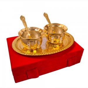 Two Tone Twin Bowl Set Made Of German Silver/Corporate Gifts