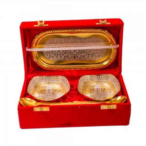 Two Tone Twin Bowl Set Made Of German Silver/Corporate Gifts