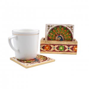 Meenakari Tea Coasters/ Handcrafted Product