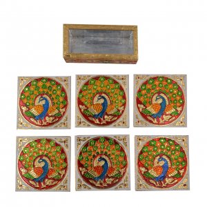 Meenakari Tea Coasters/ Handcrafted Product