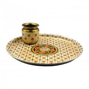 Meenakari Puja Thali with Lota
